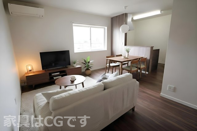 居室・リビング　家具はＣＧです。ついておりません。