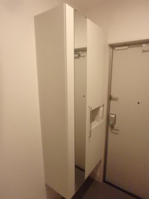 収納　反転した間取りの部屋の室内写真です