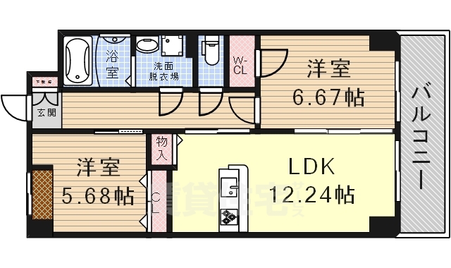 地下鉄鶴舞線 鶴舞駅 徒歩7分 15階建 築10年の間取り写真