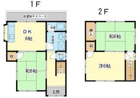 西庄甲戸建の間取り写真