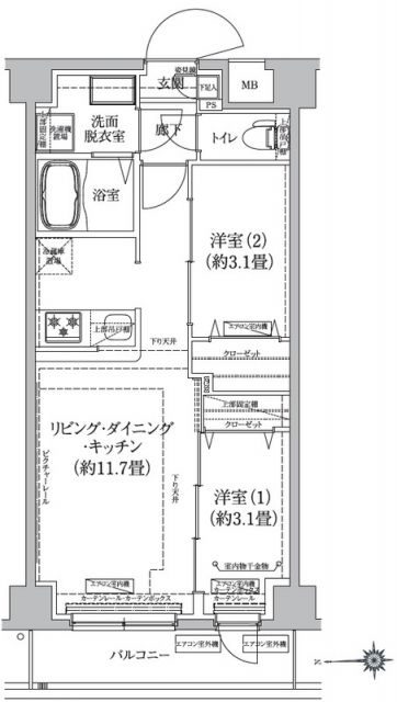 アイルグランデ東京青井の間取り写真