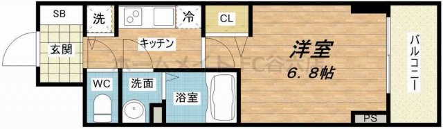 プレサンス堺筋本町駅前シェルの間取り