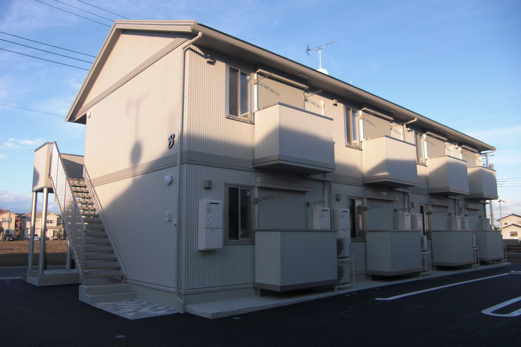 建物外観　人気のD-roomのお部屋です。2階角部屋！