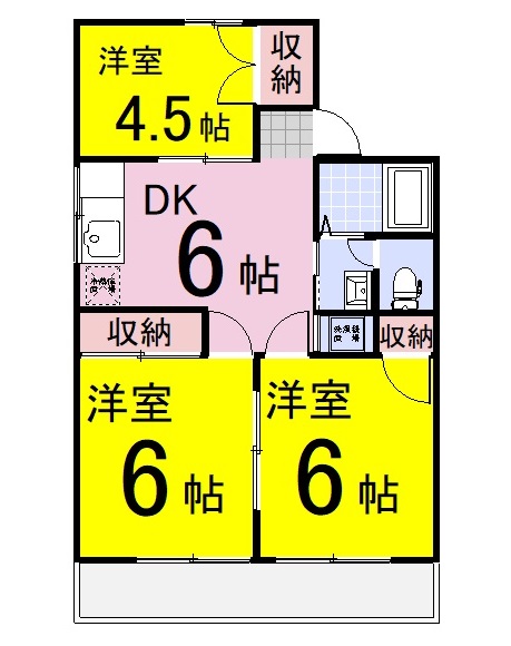 メゾンこすもすBの間取り