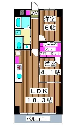 板橋区舟渡のマンションの間取り