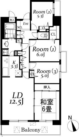 白井ロジュマンの間取り