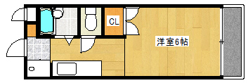 ヴィラ六甲（烏帽子町）の間取り