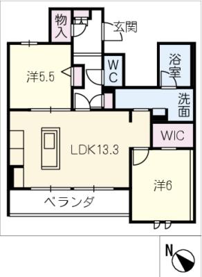 シャーメゾン加納鉄砲町の間取り