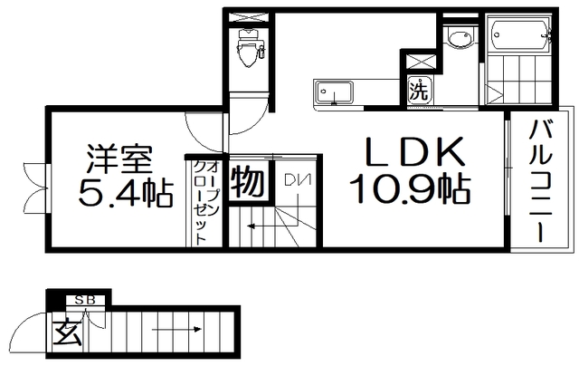 ココットルーチェＭ＆Ｋの間取り