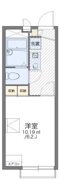 松山市山越のアパートの間取り