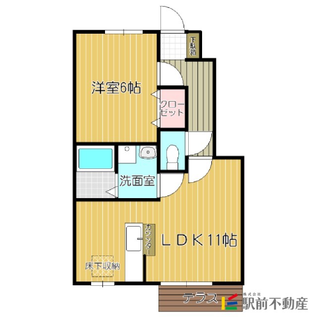 ヴィルヌーブ弐番館の間取り