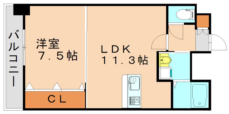 No.65 クロッシングタワーORIENTの間取り