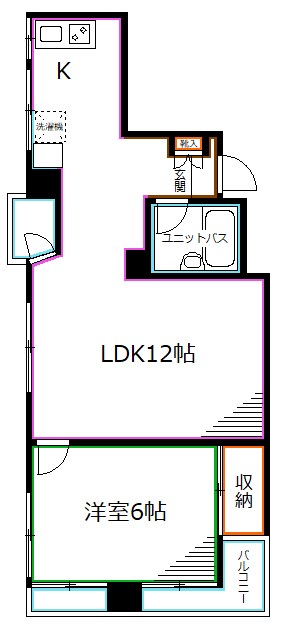 杉並区梅里のマンションの間取り