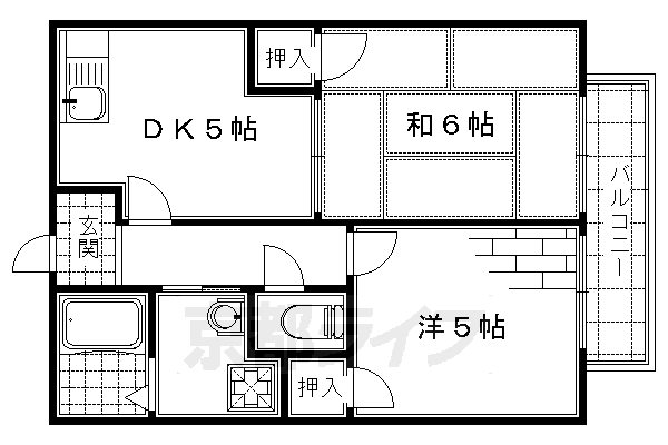 深草エステートVの間取り