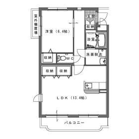 鈴鹿市東玉垣町のマンションの間取り