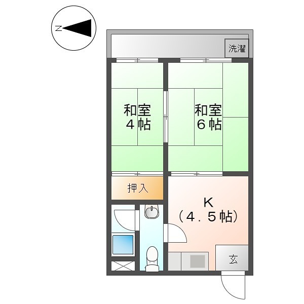 喜多源第2マンションの間取り