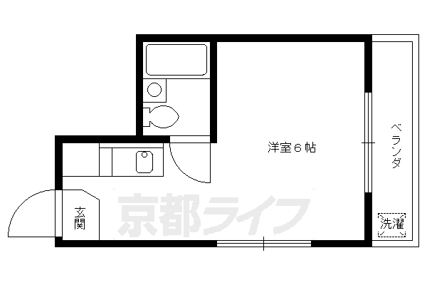 長岡京市長岡のマンションの間取り