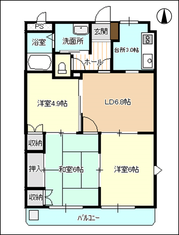 ヴェルジュールＫの間取り