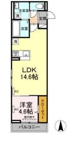 倉敷市大島のアパートの間取り