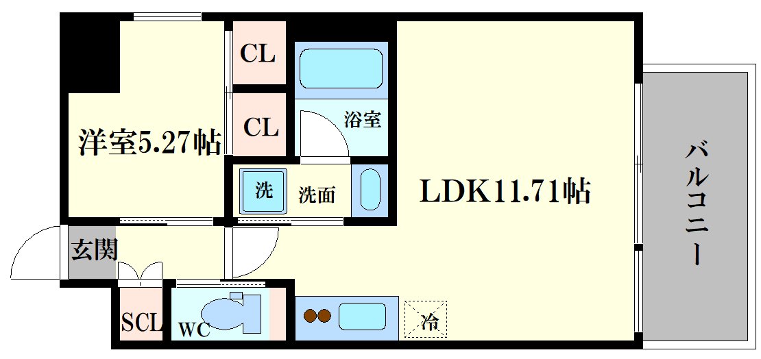 【プレジオ難波の間取り】