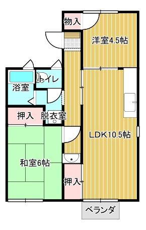 ハイユニメント仁井令の間取り