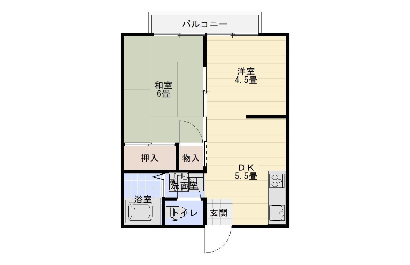 原島ハイツＮｏ．１の間取り