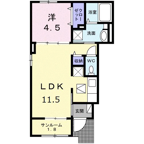 クラール木太リゾンネＡの間取り