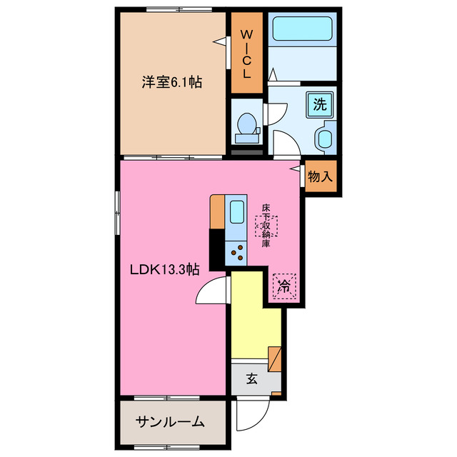 津市阿漕町津興のアパートの間取り