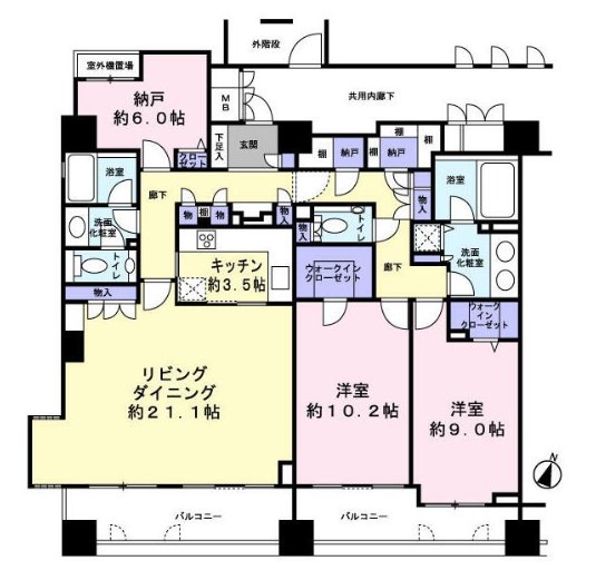 オリンピアード麻布霞坂の間取り