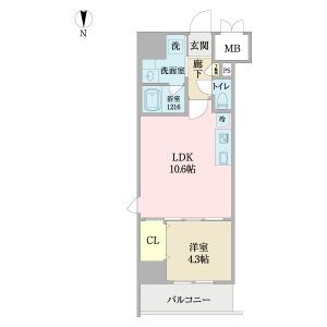 名古屋市千種区池下のマンションの間取り