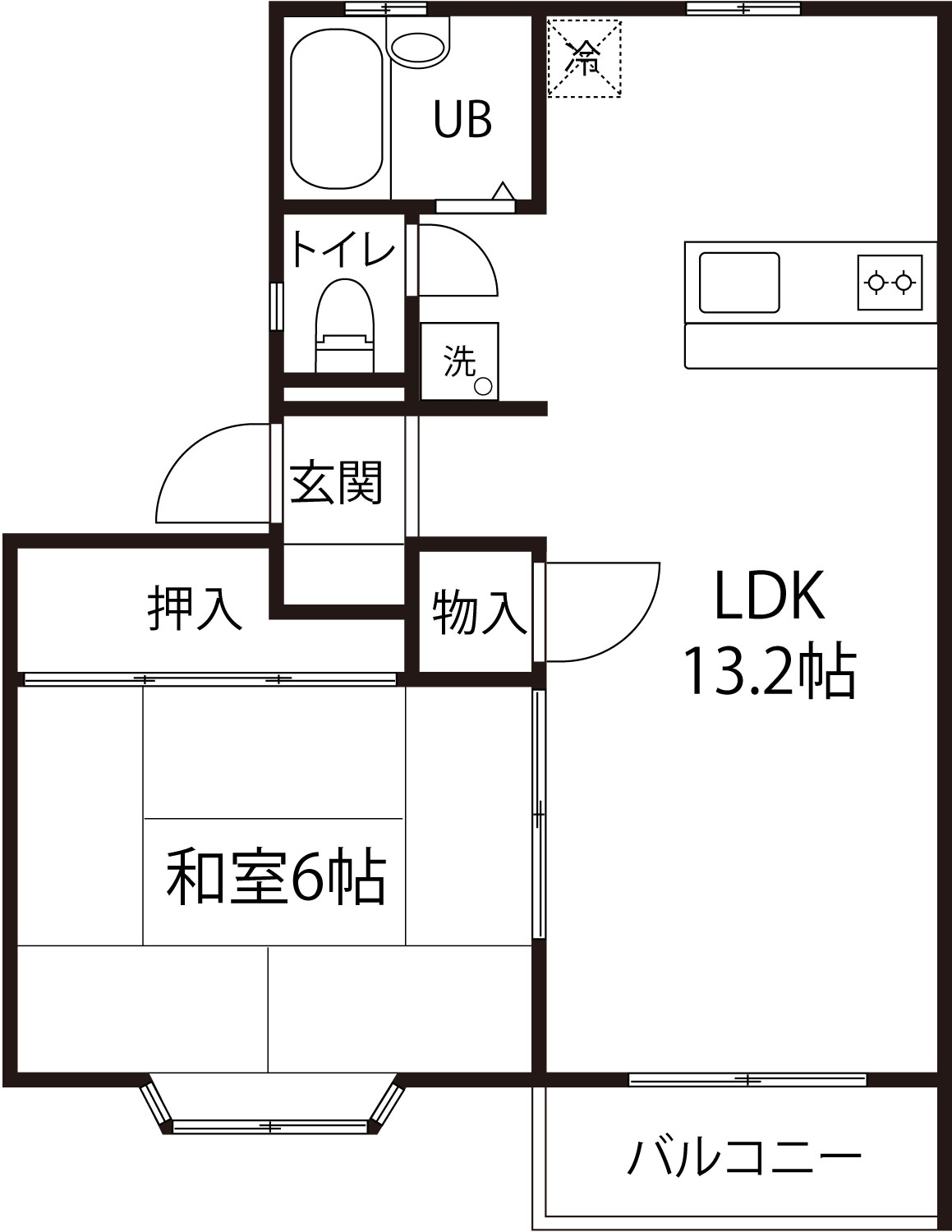 メゾンボヌール額乙丸の間取り