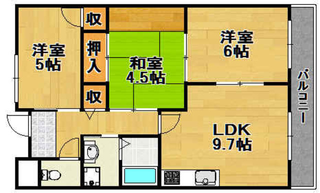 マンションむなかたの間取り