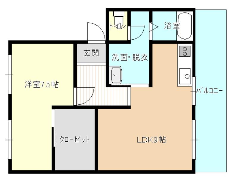 キブネハイツの間取り