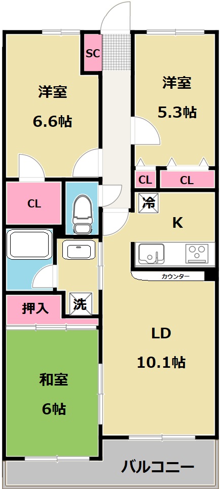 クレセールトップの間取り