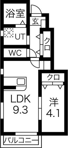 北上市本石町２丁目築4年の間取り