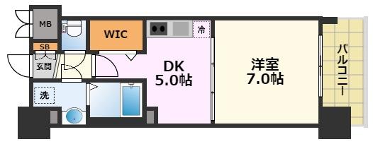 名古屋市中区栄のマンションの間取り