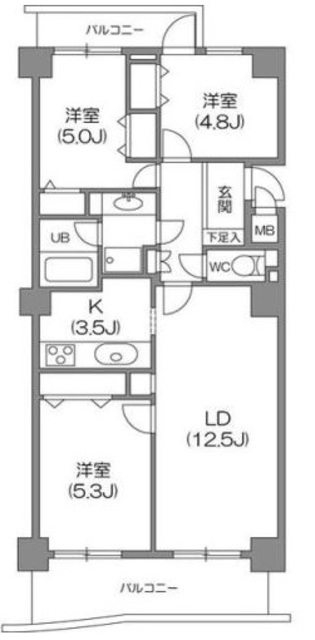 磯子台スカイマンションの間取り