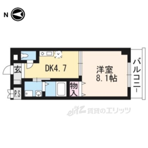 【京都市伏見区深草西浦町８丁目のマンションの間取り】