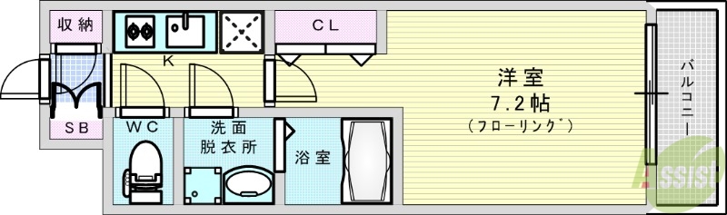 レジュールアッシュ塚本レジデンスの間取り