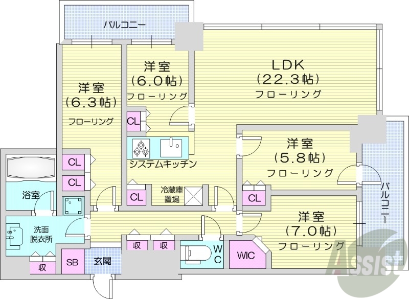 ONE札幌ステーションタワーの間取り