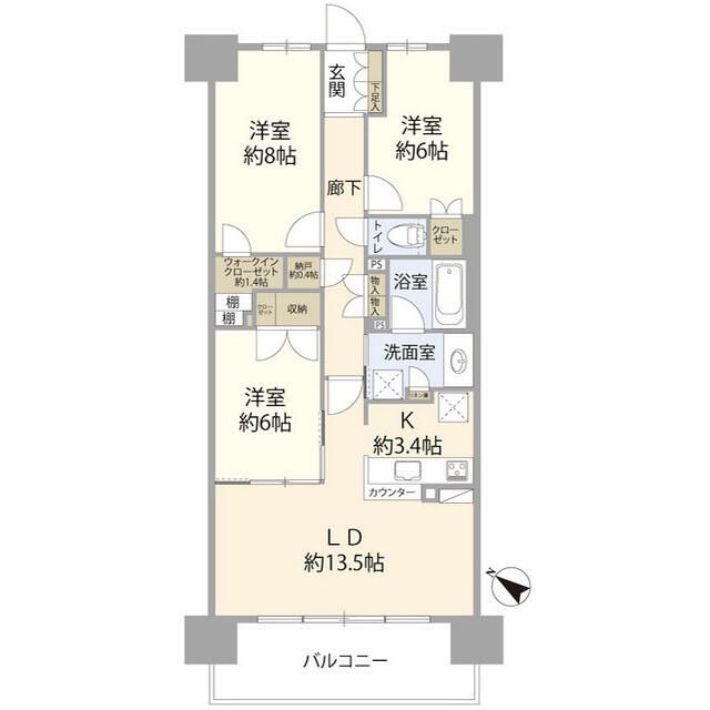 ウエリスつくば竹園の間取り