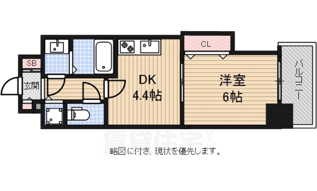 堺市堺区翁橋町のマンションの間取り