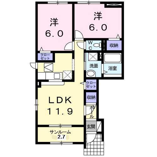 ユーフォリア　Iの間取り