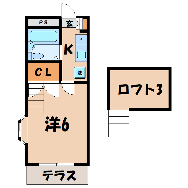 シャルマン日高Ａの間取り