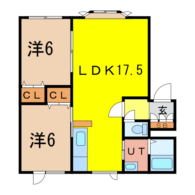 Kヴィレッジ１stの間取り