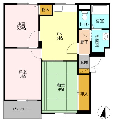 さいたま市大宮区三橋のアパートの間取り