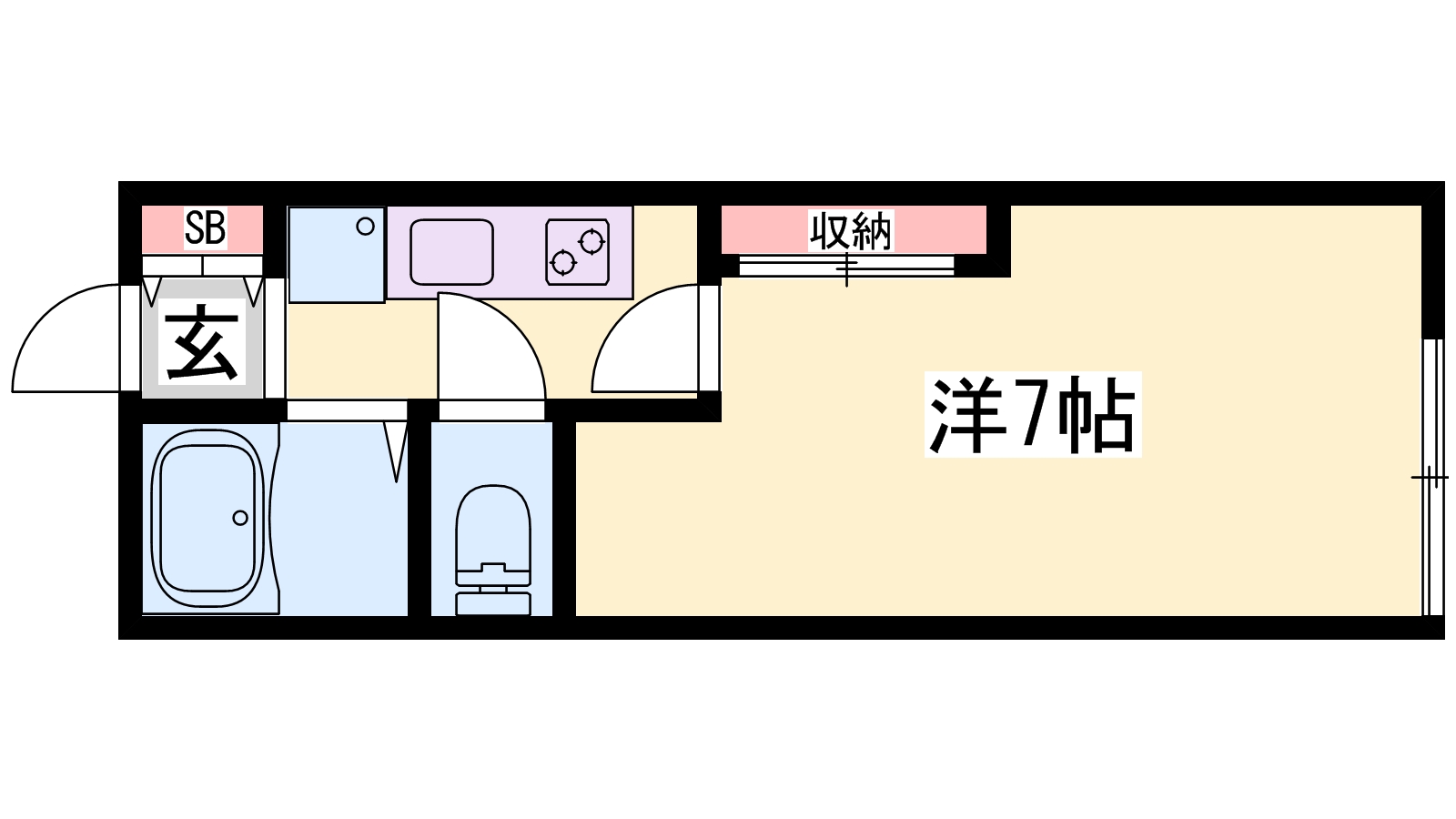 姫路市大津区勘兵衛町のアパートの間取り