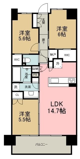 シティテラス小金井公園Ｂ棟の間取り