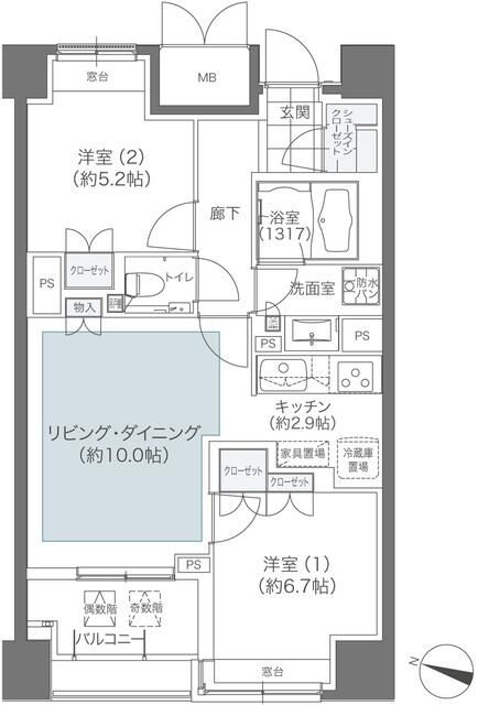 メゾンカルム本郷の間取り