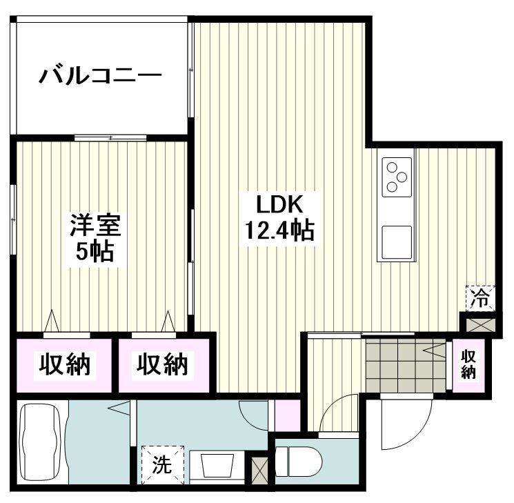 藤沢市藤沢のマンションの間取り